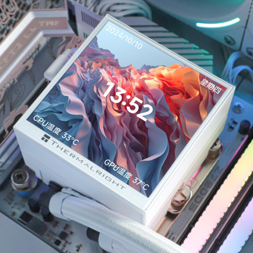Водяное охлаждение для процессора/ Water Cooling System Thermalright Hyper Vision 360 (360mm, LED, White, ARGB/ Fans: 3x120mm, 69CFM, 27dBA, 2150RPM/ Pump height 68mm, 6400RPM, Rad thickness 27mm/ S: 1700, 1200, 1851, 115X, 2011, 2066, AM5, AM4) Водяное охлаждение для процессора/ Water Cooling System Thermalright Hyper Vision 360 (360mm, LED, White, ARGB/ Fans: 3x120mm, 69CFM, 27dBA, 2150RPM/ Pump height 68mm, 6400RPM, Rad thickness 27mm/ S: 1700, 1200, 1851, 115X, 2011, 2066, AM5, AM4)