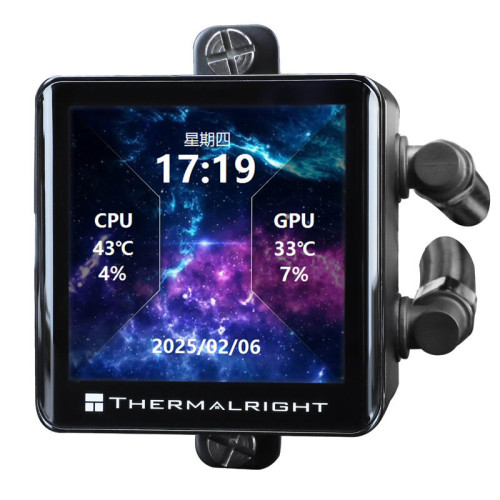 Система жидкостного охлаждения/ Water Cooling System Thermalright Frozen Vision 360 V2 (360mm, LED, Black, ARGB/ Fans: 3x120mm, 69CFM, 27dBA, 2150RPM/ Pump height 60mm, 23dBA, 3000RPM, Rad thickness 27mm/ S: 1700, 1200, 1851, 115X, 2011, 2066, AM5, AM4)