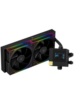 Система жидкостного охлаждения/ Water Cooling System Thermalright Core Matrix 240 Vision (240mm, LED, Black, ARGB/ Fans: 2x120mm, 68.9CFM, 28.2dBA, 2000RPM/ Pump height 64.4mm, Rad thickness 27mm/ S: 1700, 1200, 1851, 115X, AM5, AM4)