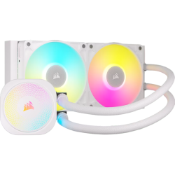 Система жидкостного охлаждения/ Water Cooling System Corsair iCUE LINK TITAN 240 RX RGB (240mm, White, RGB/ Fans: 2x120mm, 73.5CFM, 36dBA, 2100RPM/ S: 1851, 1700, AM5, AM4)