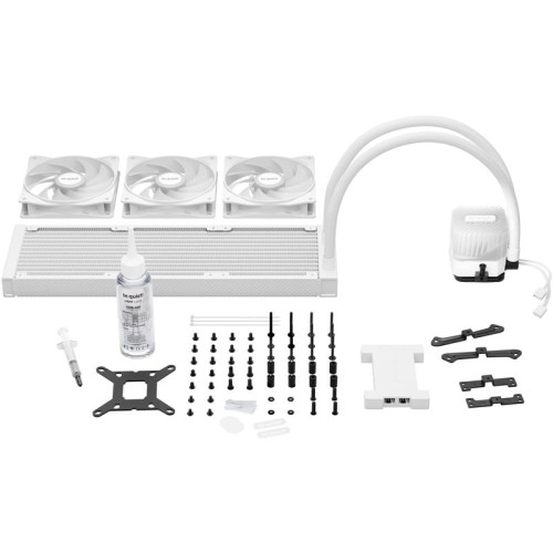 Водяное охлаждение для процессора/ Water Cooling System be quiet! LIGHT LOOP 360mm white (250W, 360mm, White, ARGB/ Fans: 3x120mm, 61.8CFM, 36.8dBA, 2100RPM/ Pump 2900RPM, Rad thickness 27mm/ S: 1851, 1700, 1200, 115X, AM5, AM4)