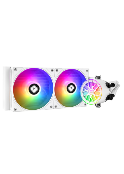 Система жидкостного охлаждения/ Water Cooling System Thermalright Aqua Elite 240 V6 (240mm, White, ARGB/ Fans: 2x120mm, 70.84CFM, 29.8dBA, 2000RPM/ Pump height 53.5mm, 2800RPM, Rad thickness 27mm/ S: 1700, 1200, 1851, 115X, AM5, AM4)