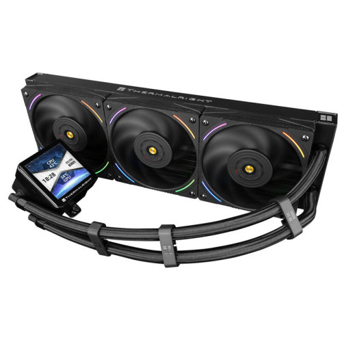 Система жидкостного охлаждения/ Water Cooling System Thermalright Frozen Vision 360 V2 (360mm, LED, Black, ARGB/ Fans: 3x120mm, 69CFM, 27dBA, 2150RPM/ Pump height 60mm, 23dBA, 3000RPM, Rad thickness 27mm/ S: 1700, 1200, 1851, 115X, 2011, 2066, AM5, AM4)