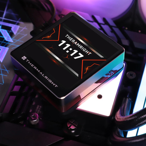 Водяное охлаждение для процессора/ Water Cooling System Thermalright Grand Vision 240 (240mm, LED, Black, ARGB/ Fans: 2x120mm, 80.45CFM, 29.4dBA, 2150RPM/ Pump height 72.5mm, 6400RPM, Rad thickness 27mm/ S: 1700, 1200, 1851, 115X, 2011, 2066, AM5, AM4) Водяное охлаждение для процессора/ Water Cooling System Thermalright Grand Vision 240 (240mm, LED, Black, ARGB/ Fans: 2x120mm, 80.45CFM, 29.4dBA, 2150RPM/ Pump height 72.5mm, 6400RPM, Rad thickness 27mm/ S: 1700, 1200, 1851, 115X, 2011, 2066, AM5, AM4)