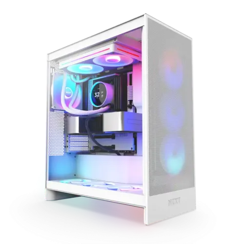 Система жидкостного охлаждения для ПК/ Water Cooling System NZXT Kraken Elite 280 RGB (250W, 280mm, LED temp., White/ Fans: 2x140mm, 98.61CFM, 34.5dBA, 2000RPM/ Pump height 65mm, 2800RPM, Rad thickness 27mm/ S: 1851, 1700, 1200, 115X, AM5, AM4)