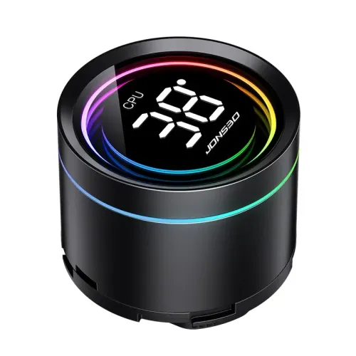 Система жидкостного охлаждения/ Water Cooling System JONSBO TH-240 Black (260W, 240mm, LED temp., Black, ARGB/ Fans: 2x120mm, 62.4CFM, 37.3dBA, 2400RPM/ Pump height 72mm, 30dBA, 2400RPM, Rad thickness 27mm/ S: 1851, 1700, 1200, 115X, AM5, AM4)