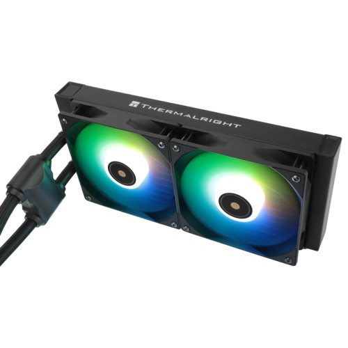 Водяное охлаждение для процессора/ Thermalright Frozen Notte 240 Black Argb V2 (240mm, Black, ARGB/ Fans: 2x120mm, 72.37CFM, 27.7dBA, 2000RPM/ Pump height 54mm, 28dBA, 5300RPM, Rad thickness 27mm/ S: 1200, 1700, 1851, 2011, 2066, 115X, AM2, AM2+, AM3, AM3 Водяное охлаждение для процессора/ Thermalright Frozen Notte 240 Black Argb V2 (240mm, Black, ARGB/ Fans: 2x120mm, 72.37CFM, 27.7dBA, 2000RPM/ Pump height 54mm, 28dBA, 5300RPM, Rad thickness 27mm/ S: 1200, 1700, 1851, 2011, 2066, 115X, AM2, AM2+, AM3, AM3