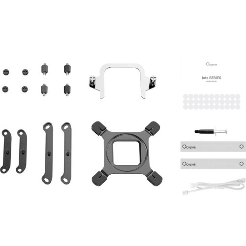Система жидкостного охлаждения/ Water Cooling System Ocypus Iota L24 WH (280W, 240mm, LED temp, White, ARGB Pump, Fans: 2x120mm, 77CFM, 2000RPM/ Pump height 65mm, 27dBA, 3100RPM, Rad thickness 27mm/ S: 1851, 1700, 1200, 115X, AM5, AM4)