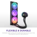 Система жидкостного охлаждения для ПК/ Water Cooling System NZXT Kraken Elite 420 RGB (350W, 420mm, LED temp., Black/ Fans: 3x140mm, 98.61CFM, 34.5dBA, 2000RPM/ Pump height 65mm, 2800RPM, Rad thickness 27mm/ S: 1851, 1700, 1200, 115X, AM5, AM4)