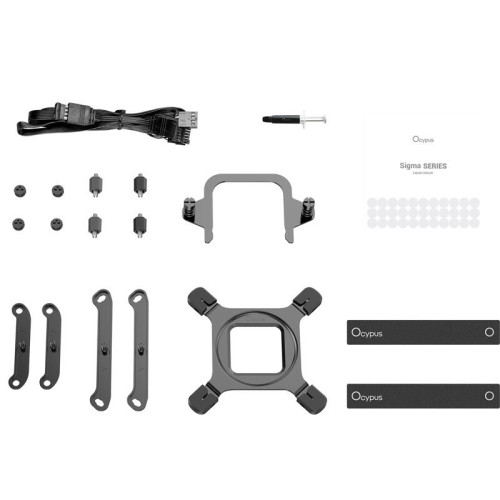 Система жидкостного охлаждения/ Water Cooling System Ocypus Sigma L36 BK ARGB (300W, 360mm, LED, Black, ARGB/ Fans: 3x120mm, 73CFM, 2000RPM/ Pump height 99mm, 27dBA, 3100RPM, Rad thickness 27mm/ S: 1851, 1700, 1200, 115X, AM5, AM4)