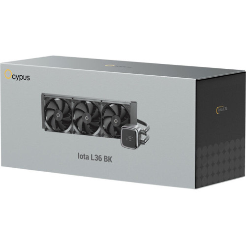 Система жидкостного охлаждения/ Water Cooling System Ocypus Iota L36 BK (300W, 360mm, Black, ARGB Pump, Fans: 3x120mm, 77CFM, 2000RPM/ Pump height 65mm, 27dBA, 3100RPM, Rad thickness 27mm/ S: 1851, 1700, 1200, 115X, AM5, AM4)