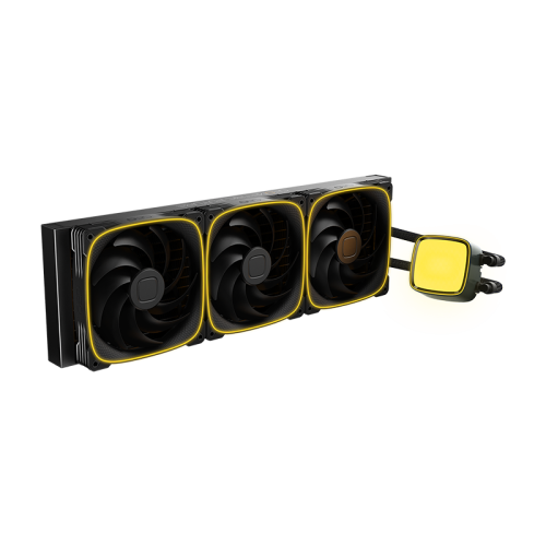 Система жидкостного охлаждения/ Water Cooling System Geometric Future Eskimo Pro 420 (300W, 420mm, ARGB, Black/ Fans: 3x140mm, 91.15CFM, 34.0dBA, 2400RPM/ Pump height 54mm, 3500RPM, Rad thickness 27mm/ S: 1851, 1700, 1200, 115X, 2011, 2066, AM5, AM4)