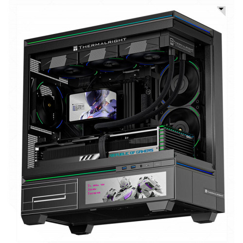 Водяное охлаждение для процессора/ Water Cooling System Thermalright Wonder Vision 360 Turbo (360mm, LED, Black, ARGB/ Fans: 3x120mm, 120.38CFM, 44.7dBA, 3000RPM/ Pump height 107mm, 6400RPM, Rad thickness 27mm/ S: 1700, 1200, 1851, 115X, 2011, 2066, AM5, 