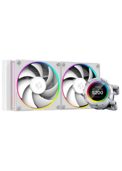 Вентилятор ID-Cooling SL240 WHITE  /LCD SCREEN /300W /all Intel /all AMD