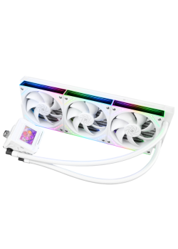 Водяное охлаждение для процессора/ Water Cooling System Thermalright Frozen Warframe SE 360 ARGB V2 (360mm, LED temp., White, ARGB/ Fans: 3x120mm, 68.9CFM, 28.2dBA, 2000RPM/ Pump height 59mm, Rad thickness 27mm/ S: 1851, 1700, 1200, 115X, AM5, AM4)