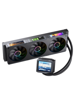 Система жидкостного охлаждения/ Water Cooling System JONSBO TF3-360SCB Black (320W, 360mm, LED, Black, ARGB/ Fans: 3x120mm, 62.4CFM, 37.3dBA, 2400RPM/ Pump height 63mm, 30dBA, 2500RPM, Rad thickness 27mm/ S: 1851, 1700, 1200, 115X, 2011, 1366, AM5, AM4)