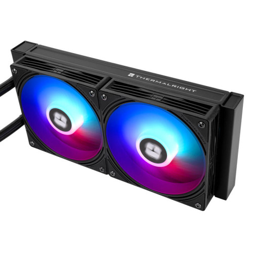 Система жидкостного охлаждения/ Water Cooling System Thermalright Aqua Elite 240 V6 (240mm, Black, ARGB/ Fans: 2x120mm, 70.84CFM, 29.8dBA, 2000RPM/ Pump height 53.5mm, 2800RPM, Rad thickness 27mm/ S: 1700, 1200, 1851, 115X, AM5, AM4)