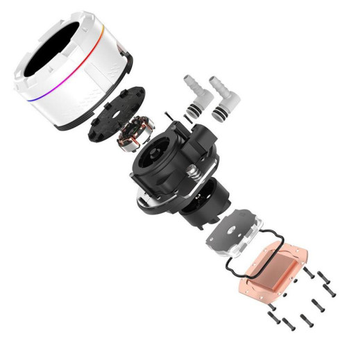 Вентилятор ID-Cooling SL240 WHITE  /LCD SCREEN /300W /all Intel /all AMD