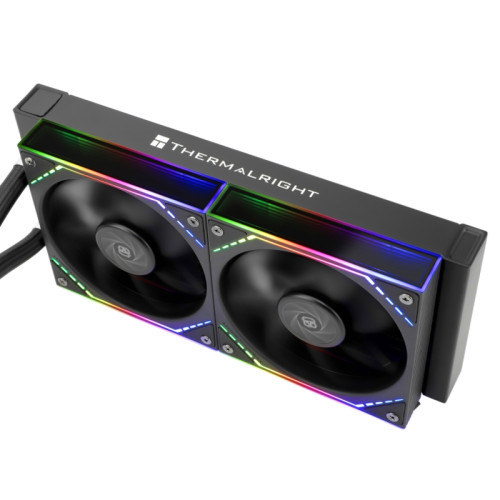 Водяное охлаждение для процессора/ Water Cooling System Thermalright Frozen Infinity 240 (240mm, Black, ARGB/ Fans: 2x120mm, 68.9CFM, 28.2dBA, 2000RPM/ Pump height 60mm, Rad thickness 27mm/ S: 1700, 1200, 1851, 115X, AM5, AM4)