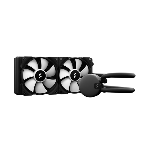 Система жидкостного охлаждения для ПК/ Water Cooling System Fractal Design Lumen S24 V2 RGB (180W, 240mm, Black, ARGB/ Fans: 2x120mm, 56CFM, 33.2dBA, 2000RPM/ Pump height 67mm, 22dBA, 4000RPM, Rad thickness 27mm/ S: 1851, 1700, 1200, 115X, 2011, 2066, AM5