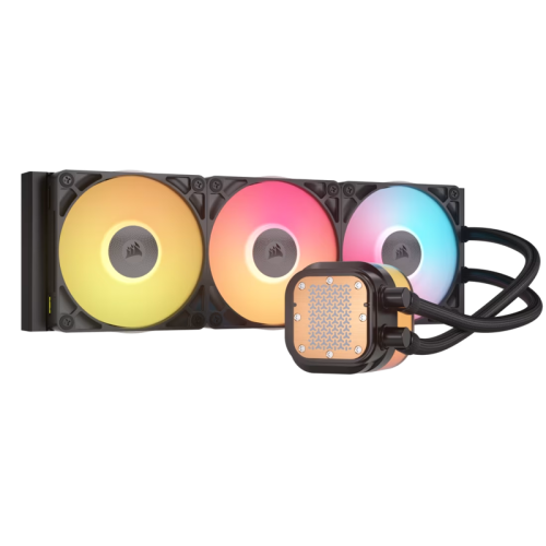 Система жидкостного охлаждения/ Water Cooling System Corsair iCUE LINK TITAN 360 RX LCD (360mm, Black, RGB/ Fans: 3x120mm, 73.5CFM, 36dBA, 2100RPM/ S: 1851, 1700, AM5, AM4)
