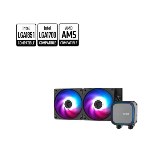 Жидкостная система охлаждения MSI MAG CORELIQUID A13 240 2x ARGB Fan, ARGB Block,