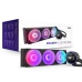 Система жидкостного охлаждения для ПК/ Water Cooling System NZXT Kraken Elite 420 RGB (350W, 420mm, LED temp., Black/ Fans: 3x140mm, 98.61CFM, 34.5dBA, 2000RPM/ Pump height 65mm, 2800RPM, Rad thickness 27mm/ S: 1851, 1700, 1200, 115X, AM5, AM4)