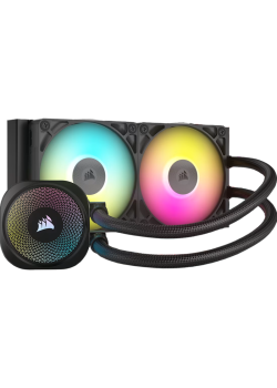 Система жидкостного охлаждения/ Water Cooling System Corsair iCUE LINK TITAN 240 RX RGB (240mm, Black, RGB/ Fans: 2x120mm, 73.5CFM, 36dBA, 2100RPM/ S: 1851, 1700, AM5, AM4)