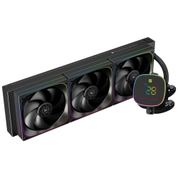 Система жидкостного охлаждения/ Water Cooling System Thermalright Frozen Horizon 360 Digital (360mm, LED temp., Black, ARGB/ Fans: 3x120mm, 68.9CFM, 28.2dBA, 2000RPM/ Pump height 53.2mm, Rad thickness 27mm/ S: 1700, 1200, 1851, 115X, AM5, AM4)