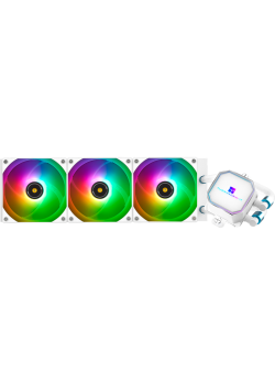 Система жидкостного охлаждения/ Система жидкостного охлаждения Thermalright Frozen Prism 360 White ARGB, радиатор 360 мм, 1850 об/мин, 27 дБА, PWM, белый, ARGB подсветка