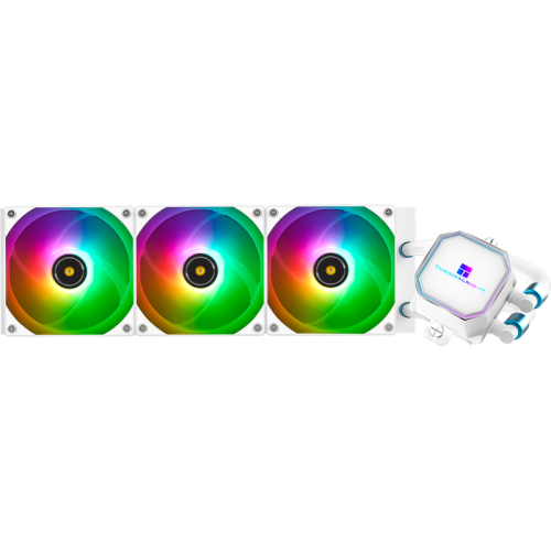 Система жидкостного охлаждения/ Система жидкостного охлаждения Thermalright Frozen Prism 360 White ARGB, радиатор 360 мм, 1850 об/мин, 27 дБА, PWM, белый, ARGB подсветка