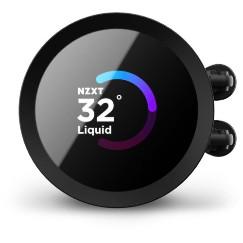 Система жидкостного охлаждения для ПК/ Water Cooling System NZXT Kraken 360 RGB (270W, 360mm, LED temp., Black, RGB/ Fans: 3x120mm, 78.86CFM, 33.88dBA, 1800RPM/ Pump height 55.97mm, 2800RPM, Rad thickness 27mm/ S: 1851, 1700, 1200, 115X, AM5, AM4)