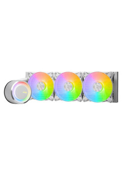 Жидкостная система охлаждения MSI MAG CORELIQUID E360 WHITE 3x ARGB Fan, ARGB Block, Color Box, Pallet packing