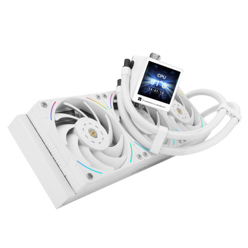 Система жидкостного охлаждения/ Water Cooling System Thermalright Frozen Vision 360 V2 (360mm, LED, White, ARGB/ Fans: 3x120mm, 69CFM, 27dBA, 2150RPM/ Pump height 60mm, 23dBA, 3000RPM, Rad thickness 27mm/ S: 1700, 1200, 1851, 115X, 2011, 2066, AM5, AM4)