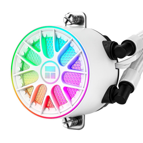 Система жидкостного охлаждения/ Water Cooling System Thermalright Aqua Elite 240 V6 (240mm, White, ARGB/ Fans: 2x120mm, 70.84CFM, 29.8dBA, 2000RPM/ Pump height 53.5mm, 2800RPM, Rad thickness 27mm/ S: 1700, 1200, 1851, 115X, AM5, AM4)