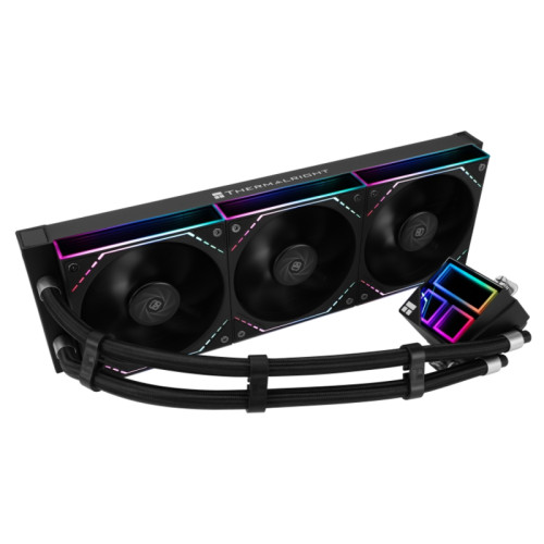 Водяное охлаждение для процессора/ Water Cooling System Thermalright Frozen Infinity 360 (360mm, Black, ARGB/ Fans: 3x120mm, 68.9CFM, 28.2dBA, 2000RPM/ Pump height 60mm, Rad thickness 27mm/ S: 1700, 1200, 1851, 115X, 2011, 2066, AM5, AM4)