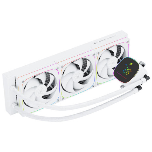 Система жидкостного охлаждения/ Water Cooling System Thermalright Frozen Horizon 360 Digital (360mm, LED temp., White, ARGB/ Fans: 3x120mm, 68.9CFM, 28.2dBA, 2000RPM/ Pump height 53.2mm, Rad thickness 27mm/ S: 1700, 1200, 1851, 115X, AM5, AM4)
