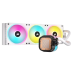 Система жидкостного охлаждения/ Water Cooling System Corsair iCUE LINK H150i RGB (360mm, White, RGB/ Fans: 3x120mm, 63.1CFM, 37dBA, 2400RPM/Rad thickness 27mm/ S: 1851, 1700, 1200, 115X, AM5, AM4)