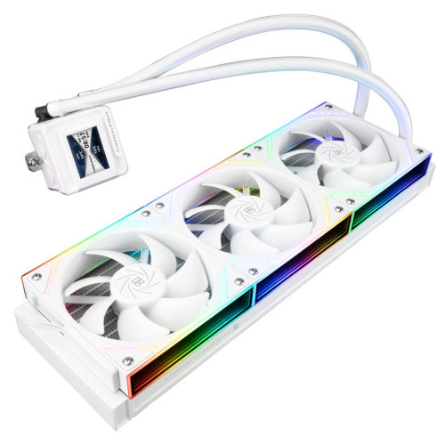 Водяное охлаждение для процессора/ Water Cooling System Thermalright Frozen Warframe SE 360 ARGB V2 (360mm, LED temp., White, ARGB/ Fans: 3x120mm, 68.9CFM, 28.2dBA, 2000RPM/ Pump height 59mm, Rad thickness 27mm/ S: 1851, 1700, 1200, 115X, AM5, AM4)
