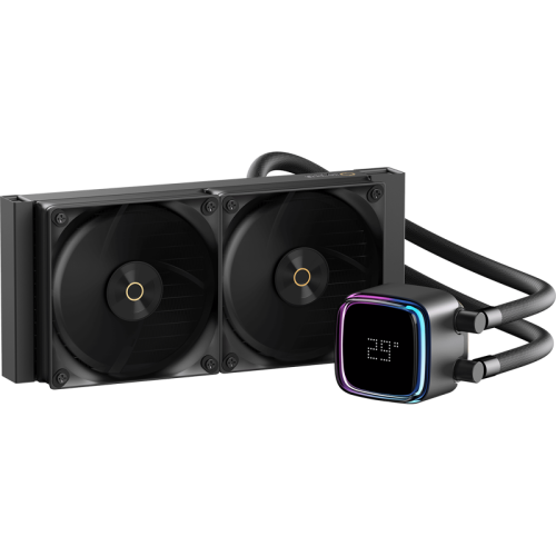 Система жидкостного охлаждения/ Water Cooling System Ocypus Iota L24 BK (280W, 240mm, LED temp, Black, ARGB Pump, Fans: 2x120mm, 77CFM, 2000RPM/ Pump height 65mm, 27dBA, 3100RPM, Rad thickness 27mm/ S: 1851, 1700, 1200, 115X, AM5, AM4)