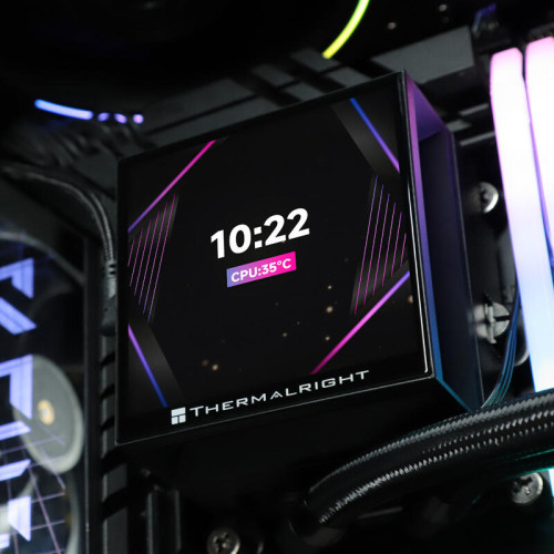 Водяное охлаждение для процессора/ Water Cooling System Thermalright Hyper Vision 360 (360mm, LED, Black, ARGB/ Fans: 3x120mm, 69CFM, 27dBA, 2150RPM/ Pump height 68mm, 6400RPM, Rad thickness 27mm/ S: 1700, 1200, 1851, 115X, 2011, 2066, AM5, AM4)