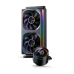 Система жидкостного охлаждения/ Water Cooling System JONSBO TH-240 Black (260W, 240mm, LED temp., Black, ARGB/ Fans: 2x120mm, 62.4CFM, 37.3dBA, 2400RPM/ Pump height 72mm, 30dBA, 2400RPM, Rad thickness 27mm/ S: 1851, 1700, 1200, 115X, AM5, AM4)