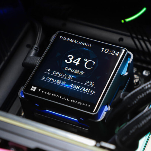 Система жидкостного охлаждения/ Water Cooling System Thermalright Elite Vision 360 (360mm, LED, Black, ARGB/ Fans: 3x120mm, 69CFM, 27dBA, 2150RPM/ Pump height 63mm, Rad thickness 27mm/ S: 1700, 1200, 1851, 115X, 2011, 2066, AM5, AM4)