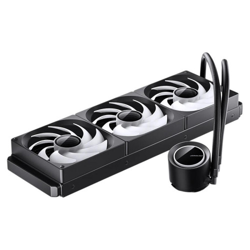 Система жидкостного охлаждения/ Water Cooling System JONSBO TG-420 ARGB Black (300W, 420mm, Black, ARGB/ Fans: 3x140mm, 93.73CFM, 36.2dBA, 1800RPM/ Pump height 54.55mm, 30dBA, 2400RPM, Rad thickness 54.5mm/ S: 1851, 1700, 1200, 115X, AM5, AM4)