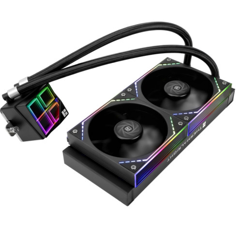 Водяное охлаждение для процессора/ Water Cooling System Thermalright Frozen Infinity 240 (240mm, Black, ARGB/ Fans: 2x120mm, 68.9CFM, 28.2dBA, 2000RPM/ Pump height 60mm, Rad thickness 27mm/ S: 1700, 1200, 1851, 115X, AM5, AM4)