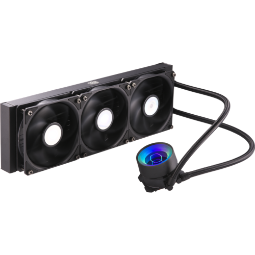 Система охлаждения/ Cooler Master MasterLiquid ML360 Mirror (250W, 360mm, ARGB, fans: 3x120mm/62CFM/27dBa/1800rpm, 1200/115X/2066/2011-V3/2011/AM5/AM4/AM3/AM3+/AM2/AM2+/FM2/FM2+/FM1/1700 only with bracket)