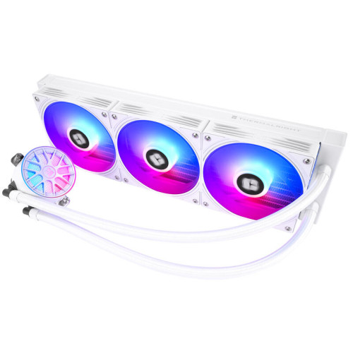 Система жидкостного охлаждения/ Water Cooling System Thermalright Aqua Elite 360 V6 (360mm, White, ARGB/ Fans: 3x120mm, 70.84CFM, 29.8dBA, 2000RPM/ Pump height 53.5mm, 2800RPM, Rad thickness 27mm/ S: 1700, 1200, 1851, 115X, AM5, AM4)