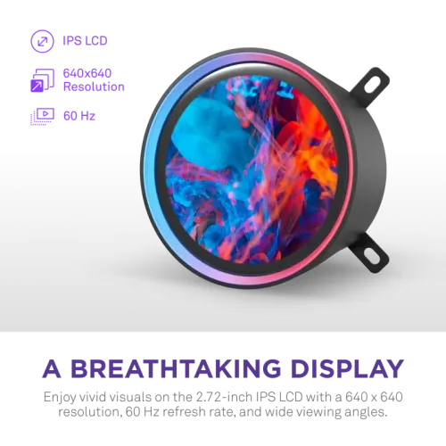 Система жидкостного охлаждения для ПК/ Water Cooling System NZXT Kraken Elite 420 RGB (350W, 420mm, LED temp., Black/ Fans: 3x140mm, 98.61CFM, 34.5dBA, 2000RPM/ Pump height 65mm, 2800RPM, Rad thickness 27mm/ S: 1851, 1700, 1200, 115X, AM5, AM4)