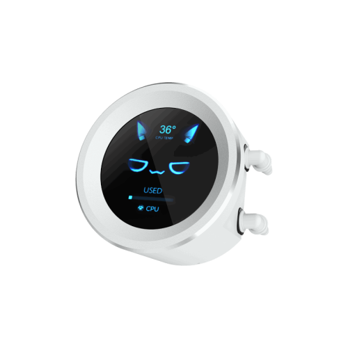 Водяное охлаждение для процессора/ Water Cooling System SAMA Q60 White (360mm, LED temp., White, ARGB/ Fans: 3x120mm, 86CFM, 30dBA, 2600RPM/ Pump height 64mm, 30dBA, 2800RPM, Rad thickness 27mm/ S: 1851, 1700, 1200, 20XX, 115X, AM5, AM4)