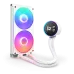 Система жидкостного охлаждения для ПК/ Water Cooling System NZXT Kraken Elite 280 RGB (250W, 280mm, LED temp., White/ Fans: 2x140mm, 98.61CFM, 34.5dBA, 2000RPM/ Pump height 65mm, 2800RPM, Rad thickness 27mm/ S: 1851, 1700, 1200, 115X, AM5, AM4)